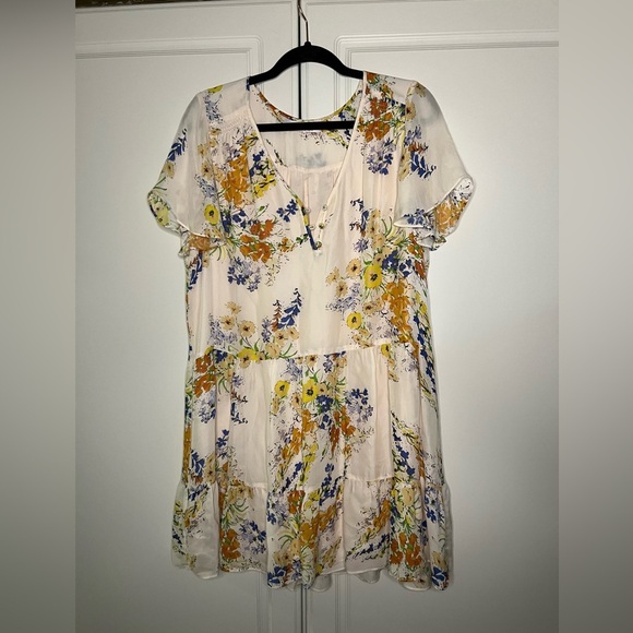 Parker Floral Tiered Silk Blend Dress - Picture 1 of 11